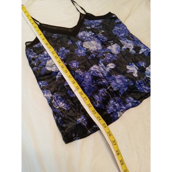 Lucky Brand Small Tank Top Crushed Velvet Cami Blouse Whimsigoth Fun Party - Picture 8 of 8